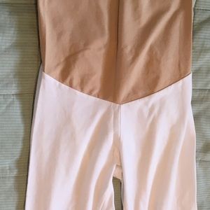 White maternity leggings